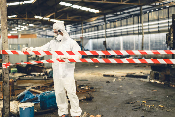 Professional Sewage Cleanup technician working in Lamar, SC